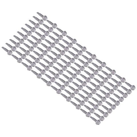 100 Pcs Self Tapping Stainless Steel Hex Washer Head Screws Kit With Self Drilling Point for furniture and mechanical repair