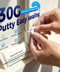 Hands applying 30g sealant putty to fill gap near pipe using Waterproof Sealant Mastic For Wall Holes And Cracks Multi Purpose Crack Filler Putty.