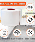 4 Inch Peel And Stick Vinyl Baseboard Trim 20 Ft Roll Flexible Waterproof Rubber Molding Kitchen