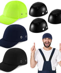 Three Piece Bump Cap Baseball Hat Style Hard Hat Helmet Safety Cap Breathable Lightweight For Men And Women All Day Comfort