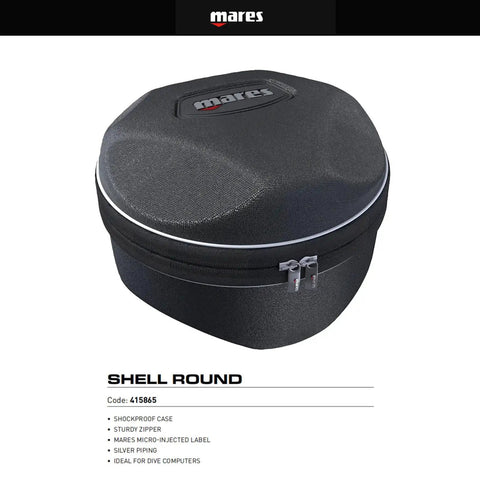 Round Shell Dive Case For Scuba Computer Soft Yet Durable Protective Storage Bag With Zip Closure Shockproof Protection