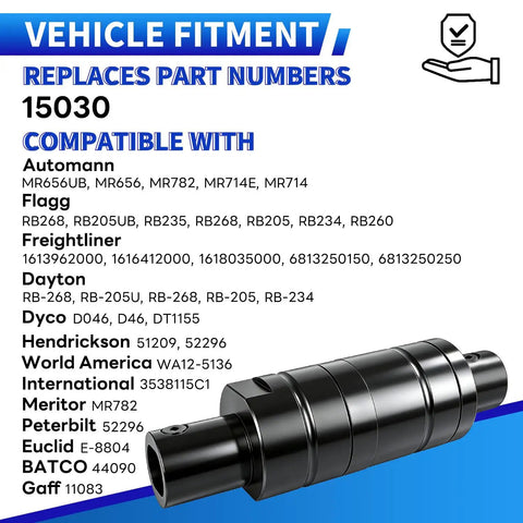 Upgraded Pin And Bushing Adapter For Heavy Duty Semi Trucks And Equipment Removal Tool Built For Fast Pin And Bushing Starter Kit Use Compatible With Freightliner And Automann Dayton Dyco Euclid Flagg And Other Major Truck Brands overview with part compatibility