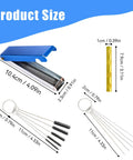 Carburetor Cleaning Kit With Torch Tip Cleaner 13 Cleaning Lines 5 Cleaning Needles 5 Nylon Brushes product size diagram
