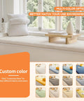 Custom Window Seat Cushions For Indoor Use Circle Fleece Bay Window Cushion Waterproof Non Slip Bench Cushions