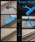 Guide showing the installation and removal process for a duct clip tool for HVAC ductwork with magnetic clip access in use on sheet metal.