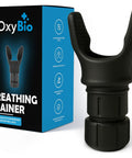 Respiratory Trainer For Lungs With Adjustable Breathing Resistance, Portable Silicone Lung Exerciser For Athletes, Black