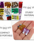 Automotive Fuse Kit With Tester And Puller 100 Piece Standard Tall Profile Blade Fuses Assortment Set For Cars Trucks And SUVs