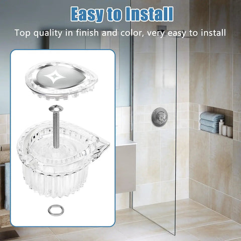 Shower Knob Handle Kit For Posi Temp One Handle Tub And Shower Replacement Easy Install with premium finish, parts shown.