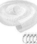 4 Inch Clear PVC Dust Collection Hose 10 Foot Flexible Puncture Resistant Fume Hose With Carbon Steel Wire Coil For Your Home Shop Setup