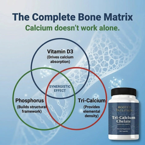 Calcium Supplement With Vitamin D3 500 Mg For Bone Density Boost High Absorption Multi Source Tri Calcium Chelate bottle