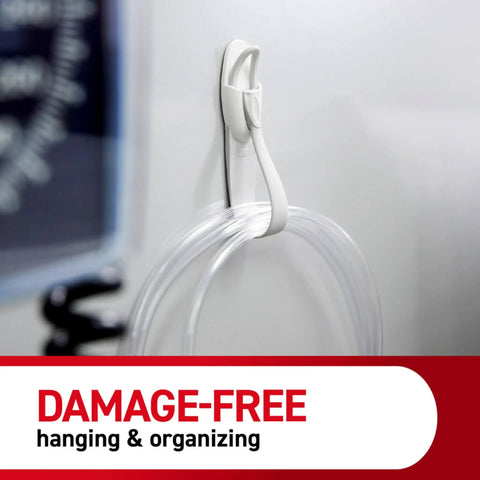 Damage Free Cord Bundlers For Walls No Tools Needed No Holes Holds Up To 2 Pounds Six Gray Bundlers With Twelve Strips Easy Cable Management For Hanging Electrical Cables installed view