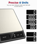 Digital Kitchen Scale For Cooking And Baking With 11lb Capacity Tare Function And LCD Display Stainless Steel Platform