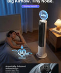 40 Inch Tower Portable Evaporative Cooler With Remote For Indoor Use, quiet operation near sleeping person in bedroom