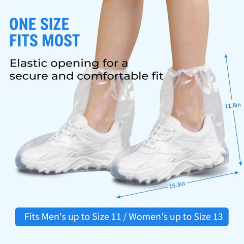 Waterproof Shoe Covers For Rain And Indoor Outdoor Use Non Slip Boot Protectors For Men And Women Thick Durable Plastic Foot Covers Clear 40 Pack