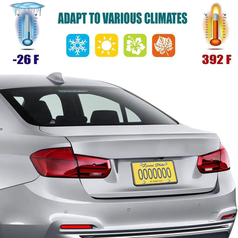 Clear License Plate Protector With Silicone Frame Sturdy Unbreakable Shield For Front And Back Plates on car in various climates