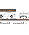 Waterproof Car Cover For All Weather Snowproof UV Protection Windproof Outdoor Full Car Cover For Sedan Fits 194 To 206 Inches