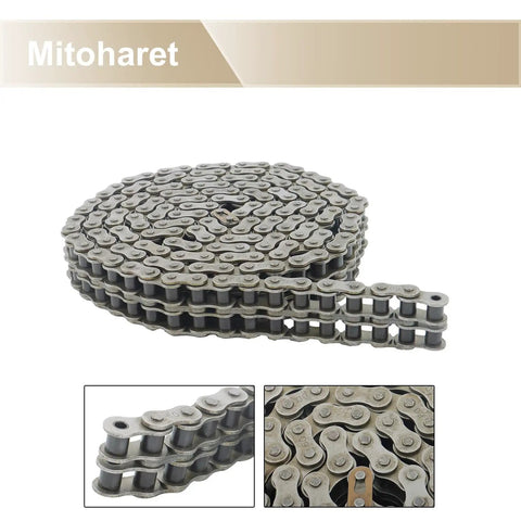 Super Heavy Duty 60-2 Duplex Roller Chain 10 Feet Kit With Connecting Links For Grain Processing Pulp Paper And Wood Working Machinery Jobs coiled