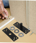 360 Degree Hidden Door Hinge Rotating Stainless Steel Pivot Hinge for Concealed Doors installation example, black parts