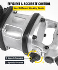 Close-up of Heavy Duty 1 Inch Pneumatic Air Impact Wrench With 3800 Nm Torque features adjustable speed control for auto repair.