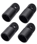 Four black nylon caps, Seven Eighths Inch Eye End Bimini Cap Black Nylon Eye End For Seven Eighths Round Tube Marine Top Fittings