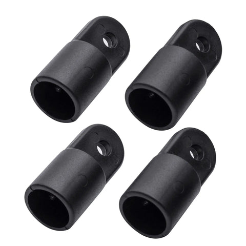 Four black nylon caps, Seven Eighths Inch Eye End Bimini Cap Black Nylon Eye End For Seven Eighths Round Tube Marine Top Fittings