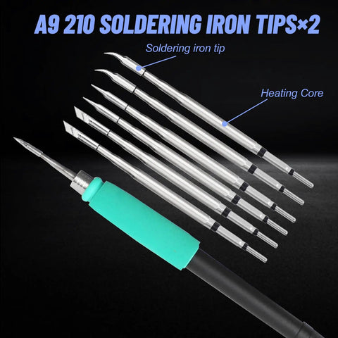 Pro Grade 210 Precision Soldering Station With Fast Heat Up To 716 Fahrenheit In 2 Seconds, 6 Soldering Iron Tips
