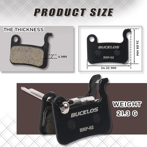 Grippy Long Lasting Bike Disc Brake Pads Kit With Resin Semi Metal And Sintered Options for zoom and shimano product size