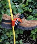 Upgraded Foot Ascender For Rope 8-13mm Right Foot 4kN Load Orange Beast attached to shoe