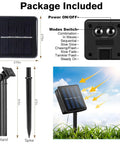 Solar panel and accessories for Solar String Lights For Outdoor 20Ft 30 LED Crystal Globe Fairy Lights Warm White With 8 Lighting Modes