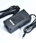 54.6V 2A Smart Charger For 48V Li Ion Ebike Battery With DC 2.1mm Jack, 120V AC power, black rectangular charger unit