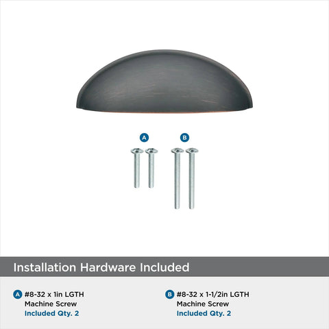 Premium 10 Pack Of 3 Inch Oil Rubbed Bronze Cabinet Handles For Kitchen Drawers And Vanity Doors Features Heavy Duty Zinc Construction, includes screws.