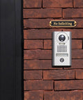 No Soliciting Sign 5 Inch Brushed Matte Brass Finish With Hidden Screws And Nanotape Adhesive Classy Front Door Wall Decor