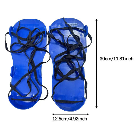 Lawn Aerator Shoes Durable PP Material Wear Resistant Sandals For Aerating Lawns And Epoxy Flooring Projects, blue size 30x12.5 cm