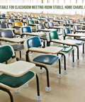 Bulk 500 Pack Precut Tennis Ball Chair Leg Caps 2.5 Inch Gray Floor Guards Anti Scratch Furniture Glides on classroom chairs.