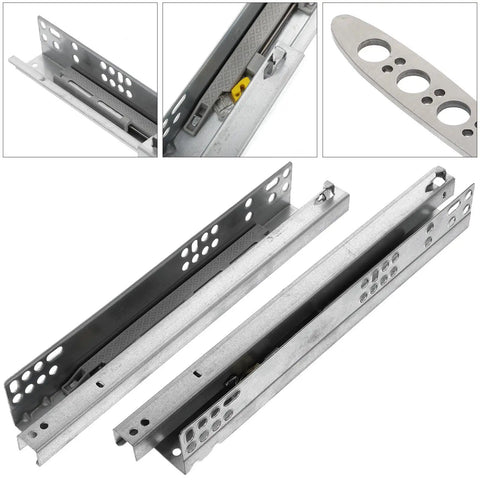 Heavy Duty Drawer Slides Bottom Mount Silent Rails For Cabinets And Closets Thickened Cold Rolled Steel Rust Resistant