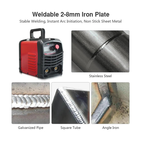 300 Amp Inverter Welder Kit With Dual Voltage 110 Volt 220 Volt All Copper Drive MMA Welder showing weld samples