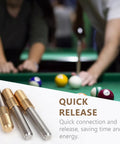 Quick Release Pool Cue Joint With Quick Lock For Billiard Cues Three Eighths By Ten Joint Includes Three Stainless Steel Inserts