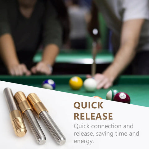 Quick Release Pool Cue Joint With Quick Lock For Billiard Cues Three Eighths By Ten Joint Includes Three Stainless Steel Inserts