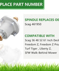 Spindle Assembly 461950 Replacement For Scag Freedom Z Pro Turf Tiger And SFZ Decks Fits 36-Inch, 48-Inch, 52-Inch, And 61-Inch Zero Turn Mowers