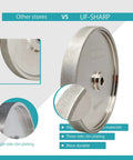 Comparison of single side vs three side CBN Plating on CBN Grinding Wheel Eight Inch 320 Grit One Inch Wide Five Eighth Inch Arbor Full Nickel Plated Fits Most Eight Inch Bench Grinders Pro Grade Built To Last Low Creep Wear Keeps A Sharp Edge No Dressing Needed