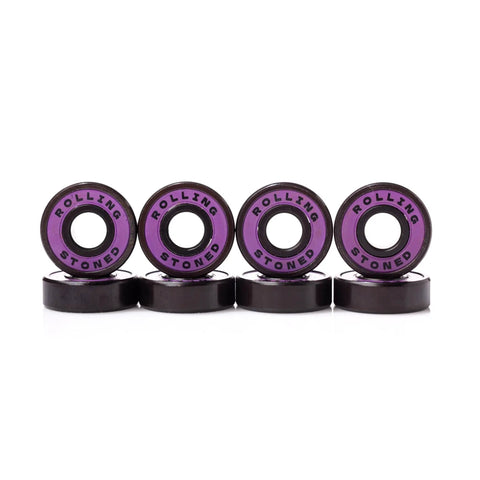 ABEC 9 Sealed Skateboard Bearings Set For Skateboards Longboards Scooters And Roller Skates Eight Pack Purple stainless steel