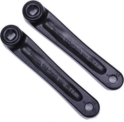 Ebike Crank Arm Set Square Hole For Mid Drive Motors Black 140mm 152mm 160mm 165mm 170mm 175mm Forged Alloy 6061 High Strength Durable Anti Deformation Precision Machined Lightweight 1 Pair