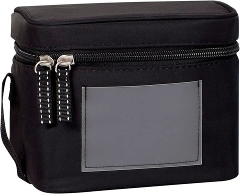No Sweat Nursing Life This Portable Cooler Kit Comes With An Ice Block And Four 5 Oz Bottles To Keep Fresh Milk Chilled On The Fly Designed To Slot Perfectly Inside Freestyle And Sonata Bags For Stress Free Travel Everywhere - black insulated cooler bag with zippered closure.