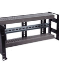 Heavy Duty 4U Rackmount Din Rail Panel With Adjustable Depth 14 Gauge Steel, showcasing a sturdy frame for server racks.