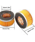 Two Pack Replacement Air Filter Elements For Air Compressors Intake Paper Filters Type 1 with dimensions shown