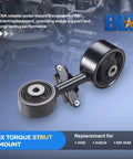 Toyota Front Engine Torque Strut Mount Drop In Ready For Camry 2002 2003 2004 2005 2006 And Solara 2004 2005 2006 2007 2008 2.4L Automatic Transmission Replacement A4204 Front Motor Mount shown on blue background.