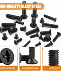 Top Shelf Laptop Screws Kit With 840 Pieces Featuring 24 Precise Sizes For Motherboard Repairs And Tough As Nails M2 SSD Mounting Includes Rock Solid Screwdriver For Stress Free Pc Maintenance including cross and countersunk screws.