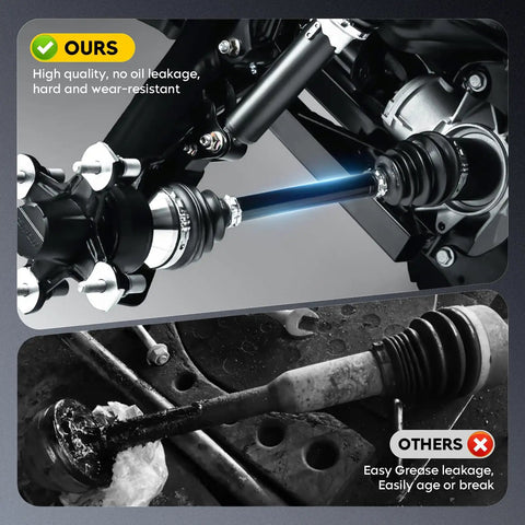 Rear CV Axle Shaft Set For Yamaha Rhino 450 2006-2009, Rhino 660 2004-2007, Rhino 700 EFI 2008-2013, Greased 4340 Chromoly Steel
