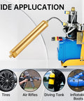 Oil Water Separator For PCP Air Compressors With 8mm Quick Connectors High Pressure Air Filter Seamless Aluminum Alloy, in use with compressor