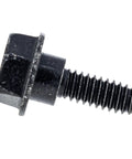 Genuine OEM Hex Washer Head Shoulder Screw Part 120-7024, black coated steel, used for Exmark Quest mowers.